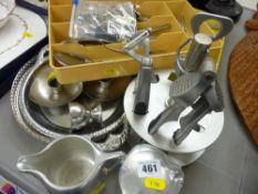 Parcel of mixed metalware including keys, cutlery, Picquot service ware etc
