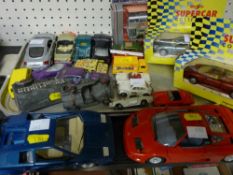Burago diecast model vehicles, Dinky E-Type etc