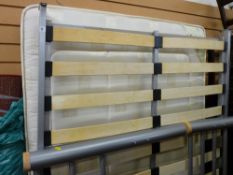 Metal bed frame with mattress