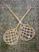 Rug and two cane carpet beaters