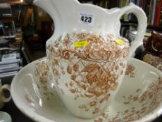 Staffs wash basin and jug set