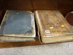 Two old leather bound Welsh Bibles