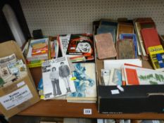 Excellent parcel of mixed ephemera including vintage maps, cigarette cards and good entertainment