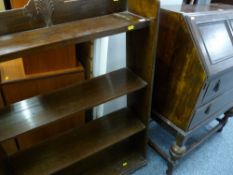 Polished bureau and an open bookcase
