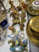 Good garden bird and similar figurines, some by Leonardo etc