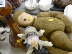 Quantity of soft toys, decanter etc