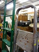 Two metal stepladders