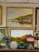 N R BOWTELL two acrylics on board - Conwy scenes