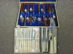 Quantity of cased and other cutlery