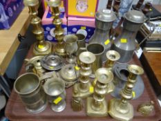 A parcel of brass & other metalware