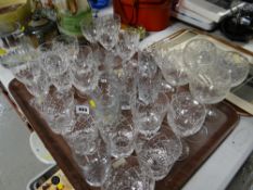 A quantity of cut glass drinking glasses etc