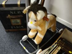 A retro nursery roll-along soft toy