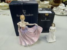 A boxed Royal Doulton figurine - 'Greetings' HN4250 & another boxed Royal Doulton figurine - '