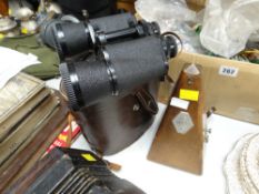 A French metronome & a vintage pair of binoculars