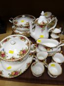 A quantity of Royal Albert 'Old Country Roses' coffee & dinnerware