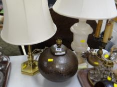 A parcel of lighting including a metallic cherubic lighting sconce E/T