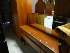 A vintage Austin-suite of London bedroom suite comprising mirrored dressing table & two-door wardr