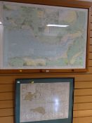 A modern sea chart of the Bristol Channel & an antiquarian map of Poland entitled 'La Pologne'
