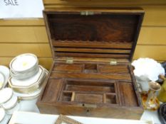 A colonial hardwood writing box