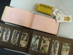 A vintage book of mementos for Dorothy Manning residing in New York, an album of vintage cigarette