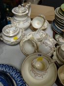 A quantity of late Victorian gilt decorated teaware