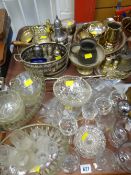 A quantity of glassware & a quantity of mixed metalware including EPNS
