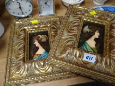 A pair of reproduction portrait prints