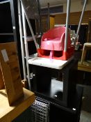 A parcel of items including IKEA child's high chair, stepladder, pet carrier, clothes dryer