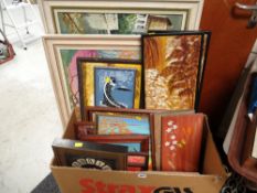 Quantity of various framed & unframed oils on board