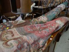 Two large modern floral decorated rugs