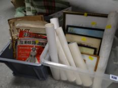 A parcel of prints & a quantity of sheet music etc