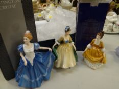Three Royal Doulton figurines - 'Coralie' HN2307, 'Elegance' HN2264 & 'Katie' HN4123