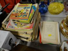 A quantity of Beano comics & a small parcel of Rugby Union International programmes between 1955-