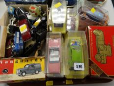 A parcel of Diecast toy vehicles including a boxed Vancars Austin, a Models of Yesteryear special