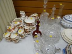 A quantity of rust coloured teaware