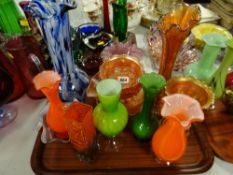 A parcel of mixed decorative glass including carnival