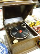 A Columbia Viva-Tonal Grafonola wind up gramophone