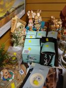 A large quantity of Pendelfin figures, both large & small, with stands (some boxed & with literature