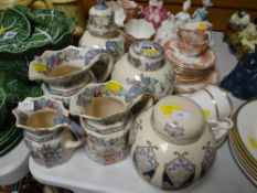 Parcel of Masons Ironstone 'Topaz Blue', jugs, ginger jars etc