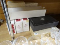 A quantity of boxed Royal Albert crystal glass items, boxed Edinburgh crystal etc