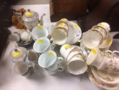 A quantity of various patterned Staffordshire teaware