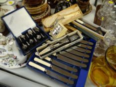 A parcel of cased cutlery & tableware