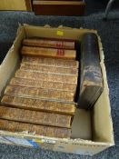 A quantity of mixed antiquarian books including two volumes of 'Dictionary of Chemistry' dated
