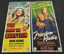 THE LADY IN QUESTION & FREEDOM RADIO two original UK cinema posters from the 1940's, posters are