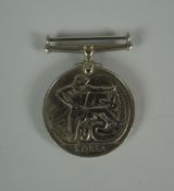 A KOREA MEDAL to D/MX 581451 JW L WEBB S A (S) R N (no ribbon)