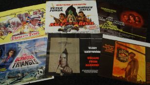 SIX ORIGINAL UK CINEMA POSTERS titles include ESCAPE FROM ALCATRAZ, HIGH PLAINS DRIFTER, RACE WITH