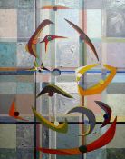 MIECZYSLAW CHOJKO (Polish 1919-1978) oil on canvas - abstract, entitled verso 'Lost & Found', signed