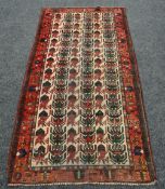 AFGHAN RUG old tribal, 106 x 214cms