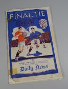 A 1927 FA CUP FINAL TIE PROGRAMME printed by Fred Blower of Watford, the game was a famous FA Cup