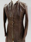 A MID TWENTIETH CENTURY EMPORIO ARMANI LIZARD SKIN LADIES COAT (missing bottom button)